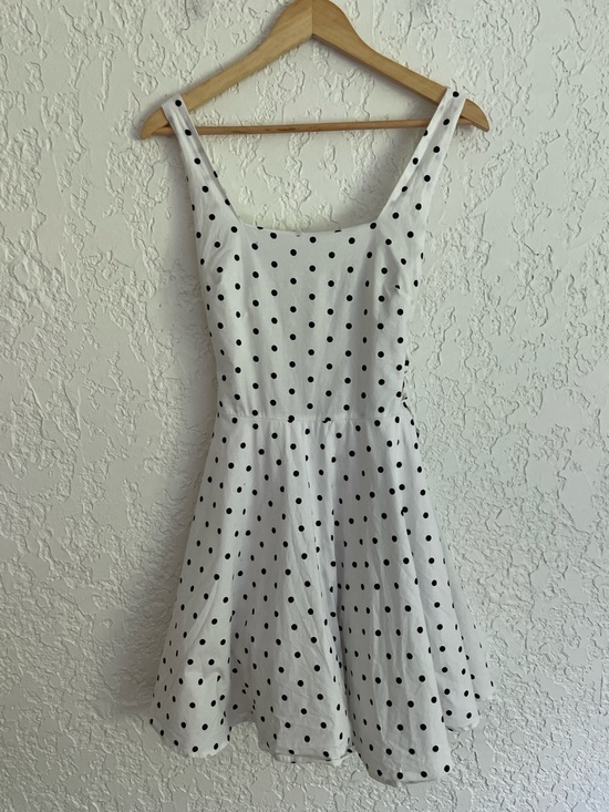 Charlotte Russe Dresses & Skirts - Charlotte Russe RARE Vintage Y2K Polka Dot Cotton Corset Tie Dress